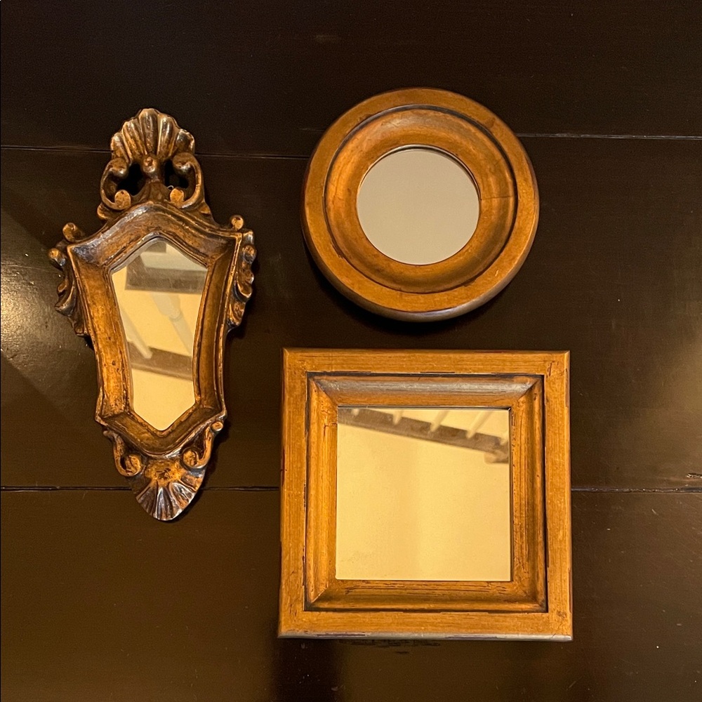 Pottery Barn Gold-Tone Decorative Mirror Set